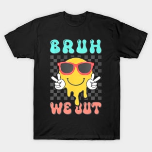 Bye Bruh We Out End Of School Retro Sunglasses Teacher Boys T-Shirt